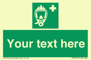 Custom sign safe condition Emergency escape breathing device